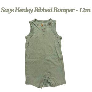 Sage Henley Soft Romper - Playsuit - 12m